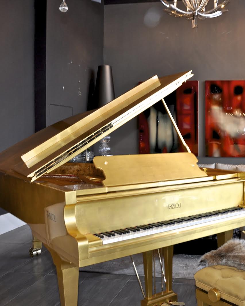 The Golden Piano featured at Lloyd Bruce Home Collections - My VanCity