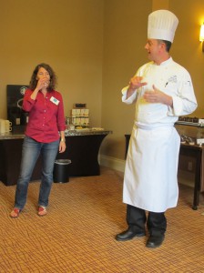 At the Okanagan Food & Wine Writers Workshop Jennifer Cockrall-King introduces Chef Stuart Klassen