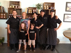 Chef Paul Cecconi, family and team at Brodo Kitchen Penticton