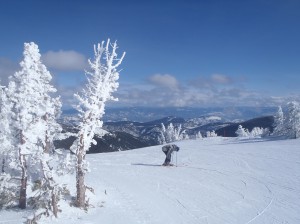 At the top of Apex Mountain Resort getting ready for a great run