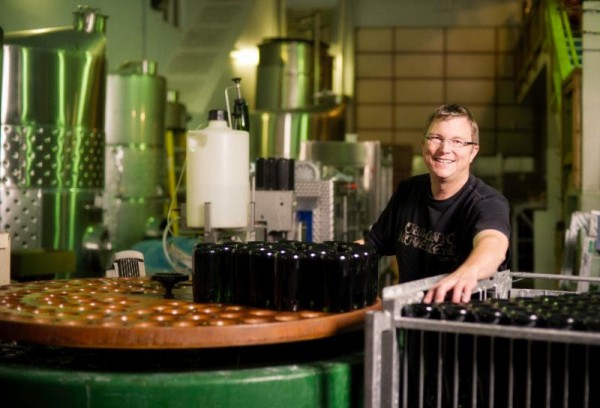 Summerhill Pyramid Winery winemaker Eric von Krosigk in action - Credit Kevin Trowbridge