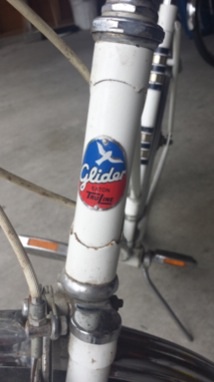 Eatons Bike Badge Glider with bird blue and red