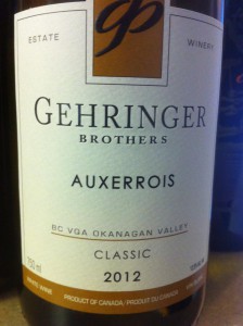 Gehringer Brothers 2012 Auxerois