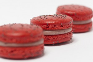 Poppy and Raspberry Macaron