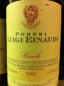 Poderi Luigi Einaudi Barolo 2003