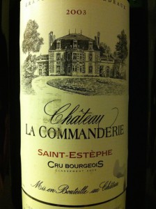 Chateau La Commanderie 2003