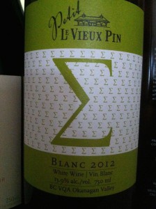 Le Vieux Pin Petit Blanc 2012