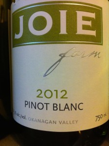 Joie 2012 Pinot Blanc copy 2