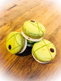 Pistachio and chocolate is the first of the limited-edition macarons. It is only available August 21 through 27.