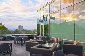 Great views of the North shore mountains await from the Perch patio.