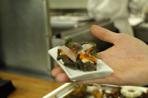 Some of the delicious nibbles from last year's Slow Fish Dinner 
