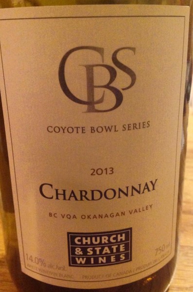 Church & State 2013 CBS Chardonnay