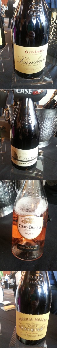 Cleto Chiarli flight of Lambrusco at Vancouver International Wine Festival