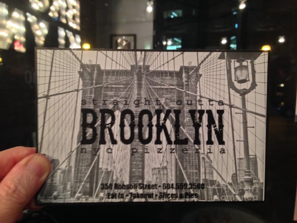 Straight Outta Brooklyn delivers a New York vibe - photo by Cathy Browne