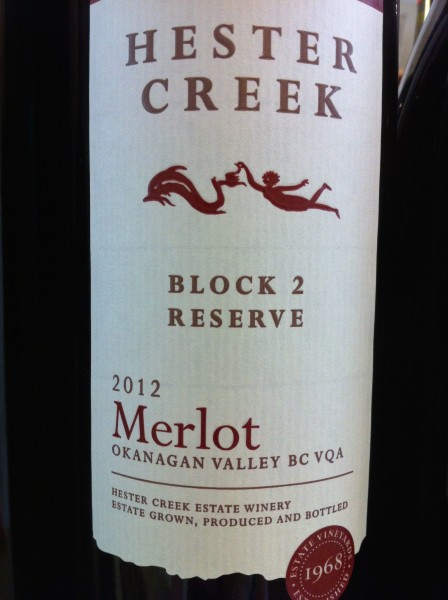 Hester Creek 2012 Block 2 Reserve Merlot