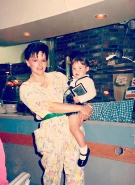 Photo of Patti Lombardo with eldest daughter Elizabeth, 1986 