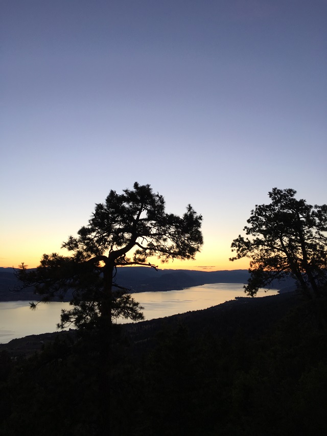 Sun sets over Okanagan Lake on a most amazing experience