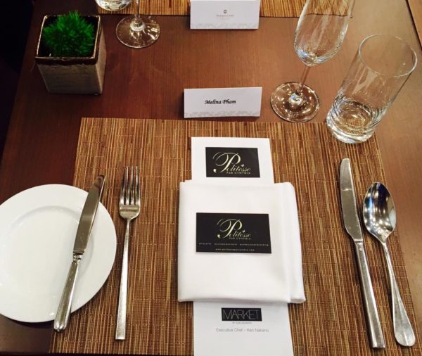 Table Setting with menu 