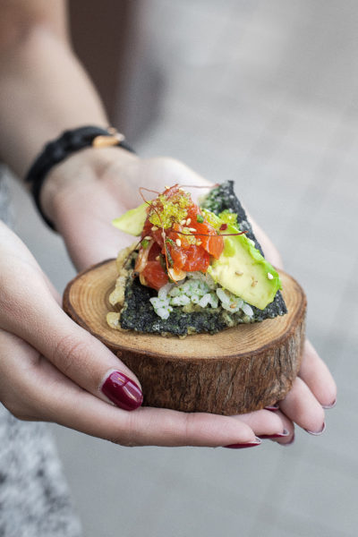 Salmon Nori Taco credit Leila Kwok