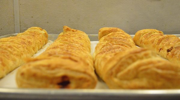 Apple strudel fresh out of the oven rounded out Alison Ramage's menu at Save-On Meats - photo by Cathy Browne