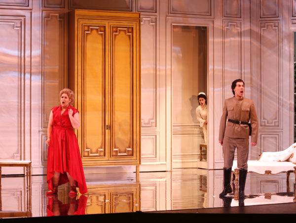 The Marriage of Figaro - the Countess, Susanna and the Count. Photo by Tim Matheson.