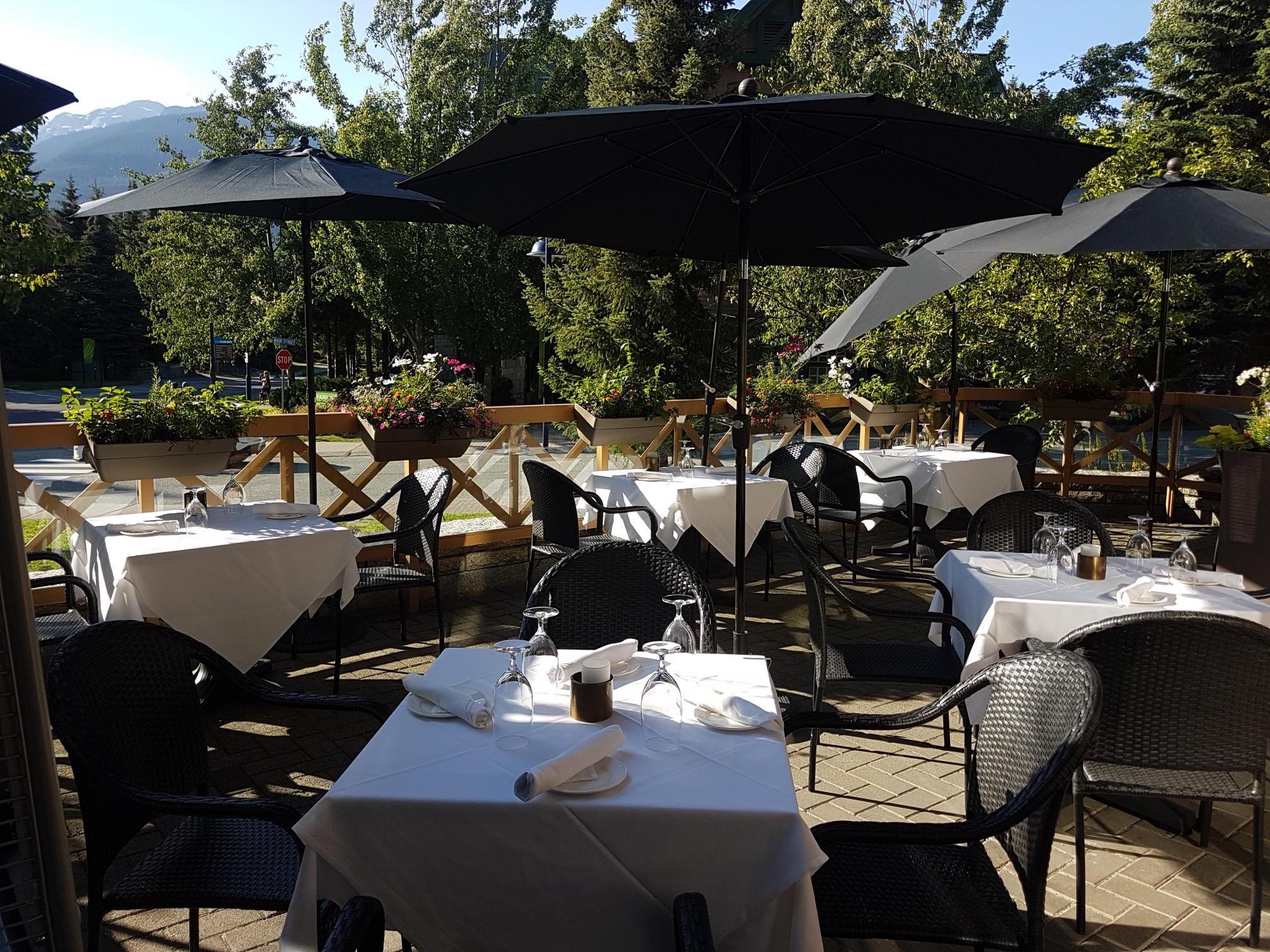 Enjoy the best of Whistler’s summer with happy hour on the patio at Hy