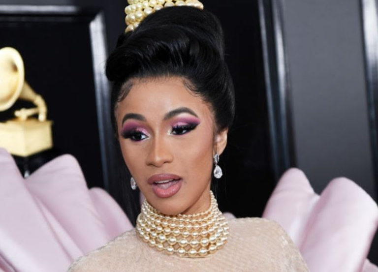 MULTINOMINATED Cardi B Hits the GRAMMY RED CARPET WITH over 28 CARAT