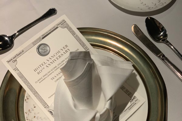 Fairmont Hotel Vancouver 80th Anniversary Tea