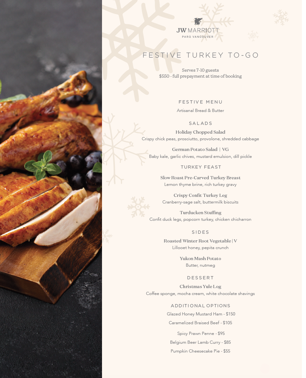 Let the JW Marriott Parq Vancouver come to your kitchen this holiday